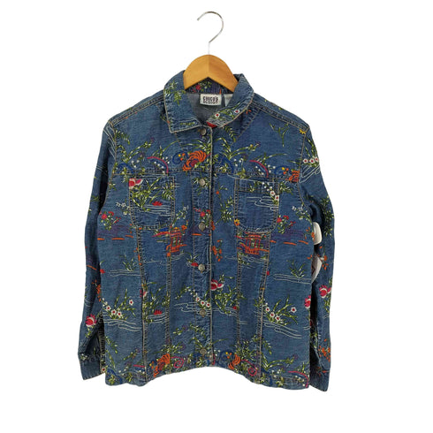chico’s design 刺繍入りデニムジャケット レディース 1
