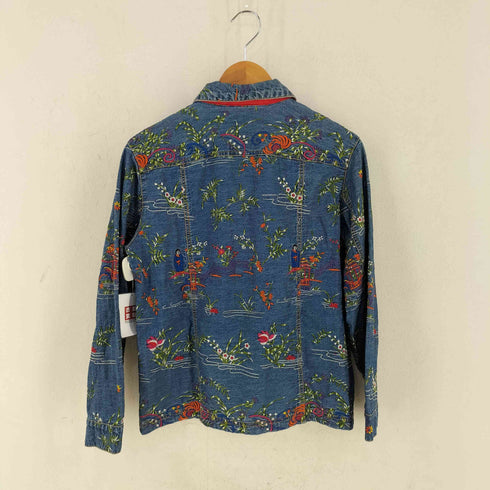 chico’s design 刺繍入りデニムジャケット レディース 1