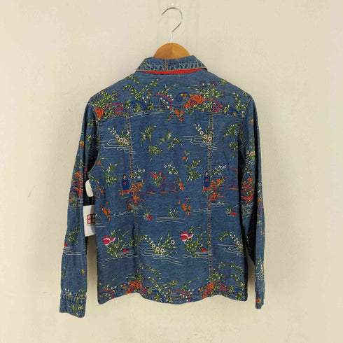 chico’s design 刺繍入りデニムジャケット レディース 1