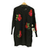 ヴェルサーチ VERSACE Black & Multicolour Knit Rose Sweater レディース