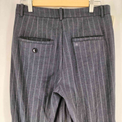 2タックストライプワイドレッグスラックスパンツ メンズ