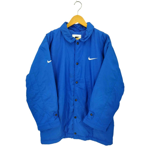 ナイキ NIKE 90-00s 銀タグ ワンポイントスウッシュ刺繍 裏地キルティング 中綿 コーチジャケット メンズ L