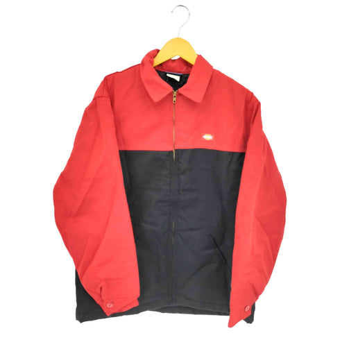 ディッキーズ Dickies 00s 裏地キルティング バイカラー ジップアップ スポーツジャケット メンズ L