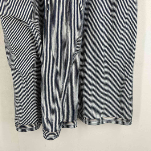 フォーティファイブアールピーエム 45rpm ストライプ ノーカラー シャツワンピース レディース