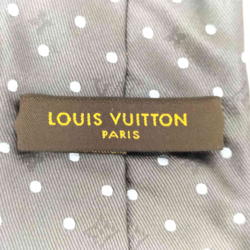 ルイヴィトン LOUIS VUITTON ドット柄 シルク 100 ネクタイ メンズ