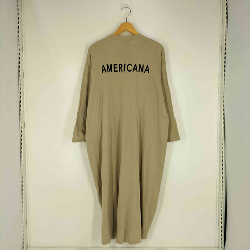 アメリカーナ Americana フロッキーロゴ サイド ジップ ロング ワンピース レディース