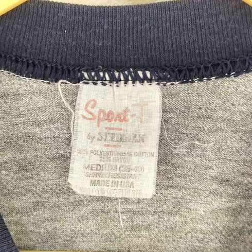 ステッドマン STEDMAN 70S USA製 ラグラン袖ラインTシャツ メンズ import:M