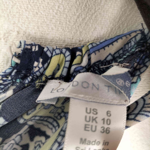 LONDON TIMES ペイズリー ノースリーブ ワンピース レディース
