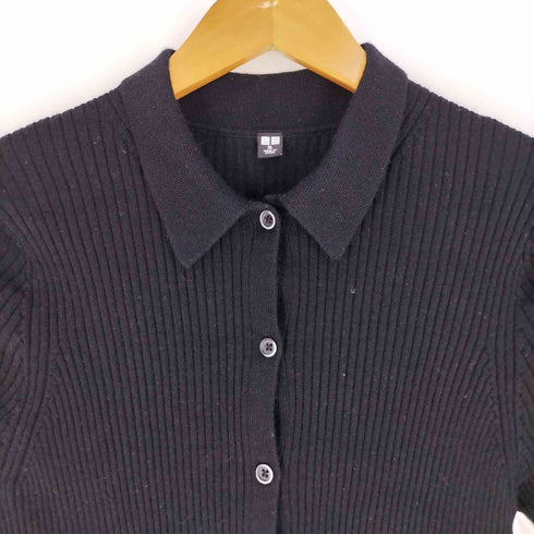 ユニクロ UNIQLO 23AW エクストラファインメリノリブポロカーディガン レディース JPN:XL