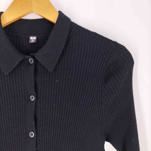ユニクロ UNIQLO 23AW エクストラファインメリノリブポロカーディガン レディース JPN:XL