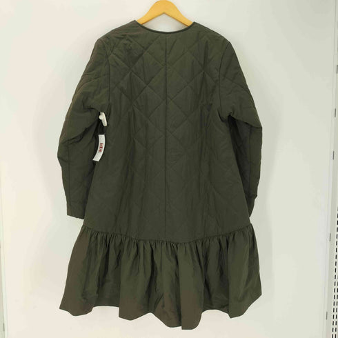 Myu パール キルティング ノーカラー コート ペプラム レディース FREE