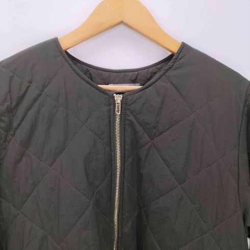 Myu パール キルティング ノーカラー コート ペプラム レディース FREE