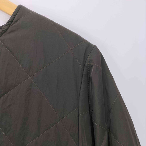 Myu パール キルティング ノーカラー コート ペプラム レディース FREE