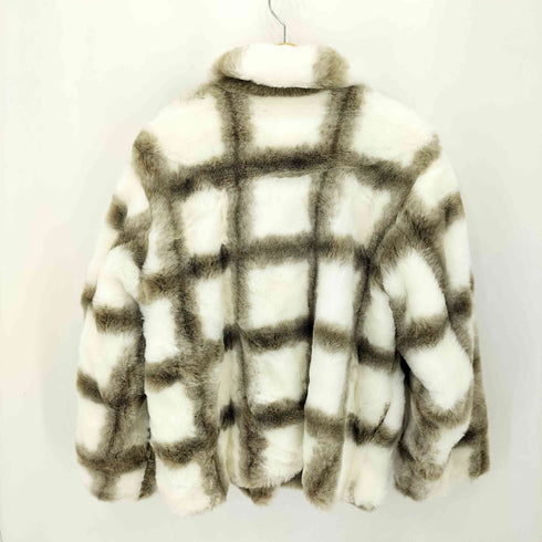 スタイリング styling エコファー 格子柄 コート レディース F