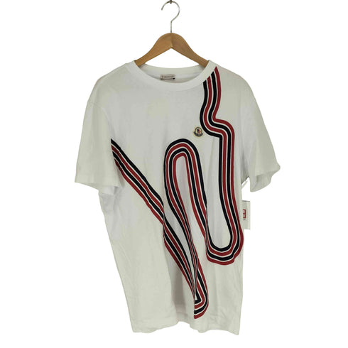 モンクレール MONCLER フロントプリントクルーネックTシャツ メンズ XL