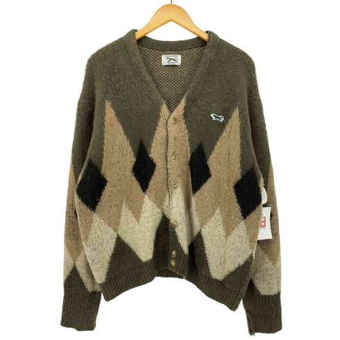 タウンクラフト TOWNCRAFT THE FOX COLLECTION シャギー ニット アーガイル カーディガン メンズ JPN:S