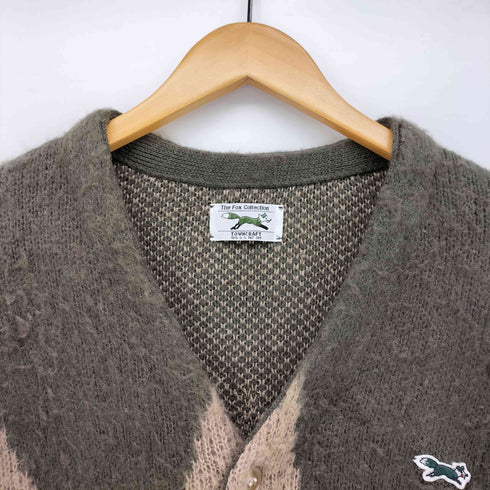 タウンクラフト TOWNCRAFT THE FOX COLLECTION シャギー ニット アーガイル カーディガン メンズ JPN:S