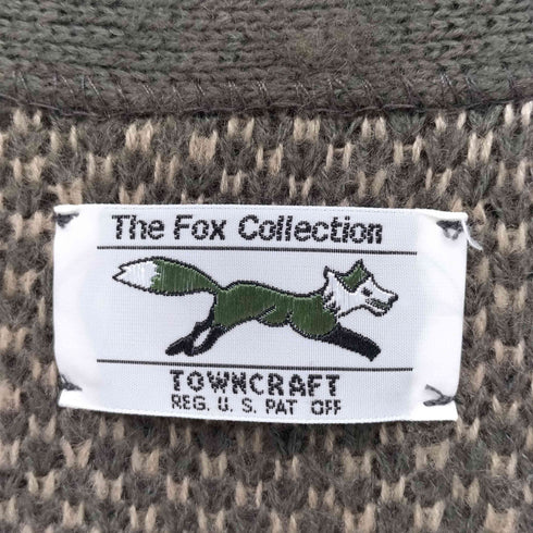 タウンクラフト TOWNCRAFT THE FOX COLLECTION シャギー ニット アーガイル カーディガン メンズ JPN:S