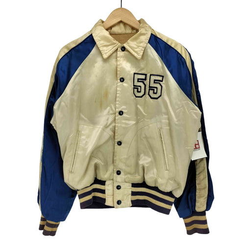 60-70S USA製 ナイロン スナップボタン ナンバリング スタジアム ジャンパー UNION MADE メンズ import:M