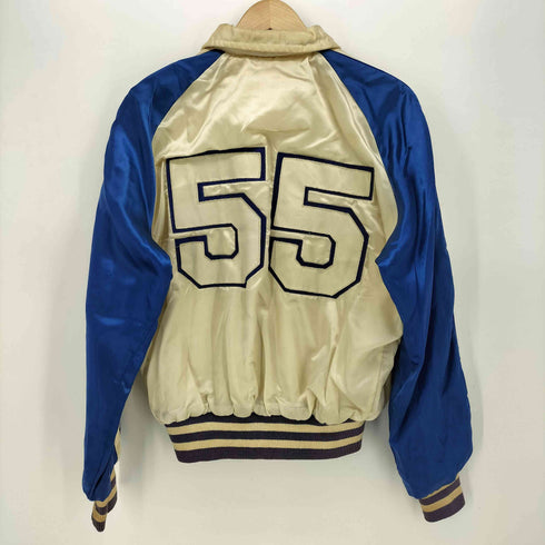 60-70S USA製 ナイロン スナップボタン ナンバリング スタジアム ジャンパー UNION MADE メンズ import:M
