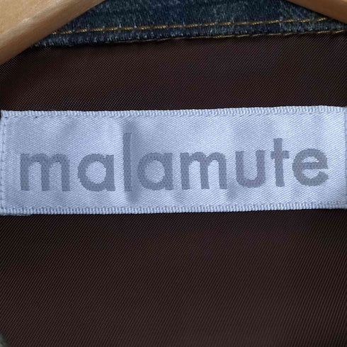 マラミュート malamute ニット切替 チェック トラッカージャケット レディース