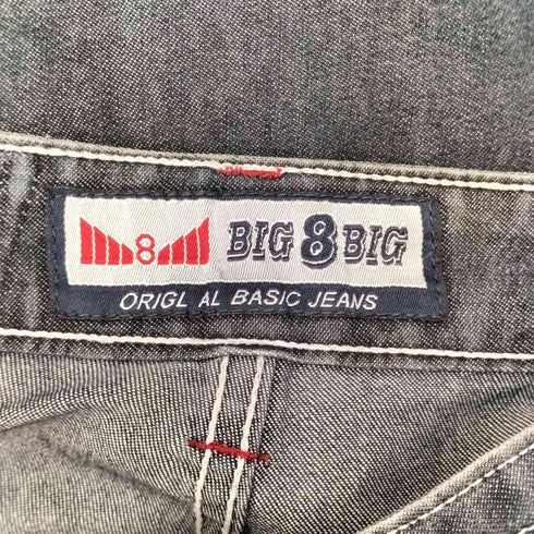 BIG 8 BIG ブラック バギーデニムパンツ メンズ JPN:M