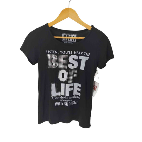 CHAMI CHAMI Y2K ラインストーン メッセージ Tシャツ レディース JPN:M