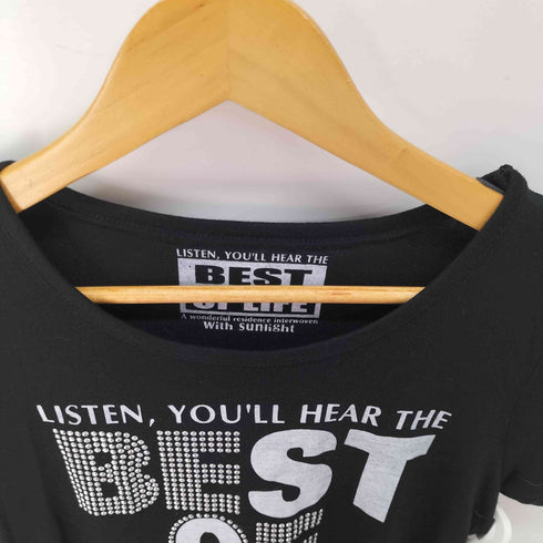 CHAMI CHAMI Y2K ラインストーン メッセージ Tシャツ レディース JPN:M