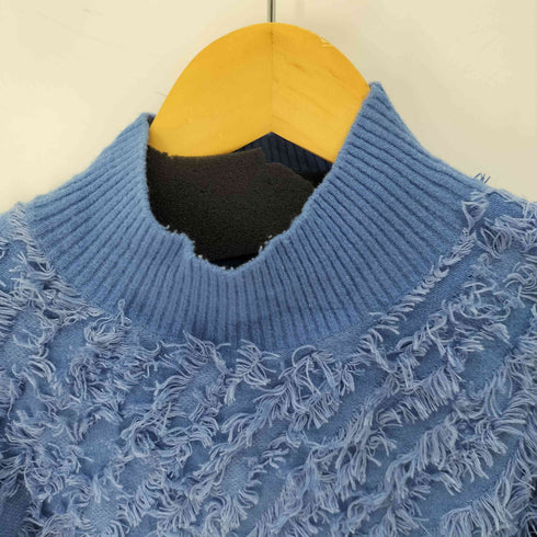 レイビームス Ray BEAMS カット ジャカード フリンジ ハイネック ニット レディース ONE SIZE