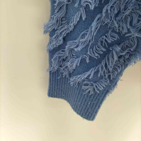 レイビームス Ray BEAMS カット ジャカード フリンジ ハイネック ニット レディース ONE SIZE