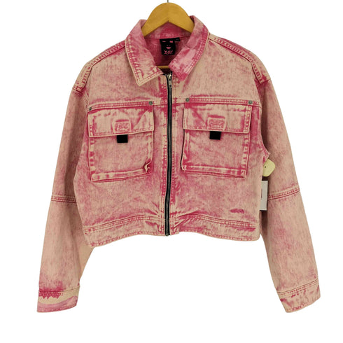 エックスガール X-girl BLEACHED DENIM JACKET 後染め デニム トラッカージャケット レディース JPN:2