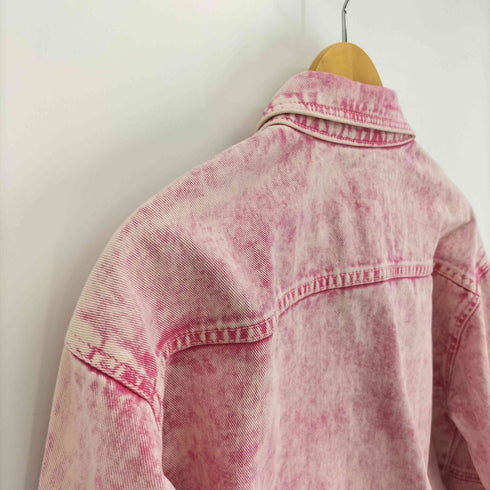 エックスガール X-girl BLEACHED DENIM JACKET 後染め デニム トラッカージャケット レディース JPN:2