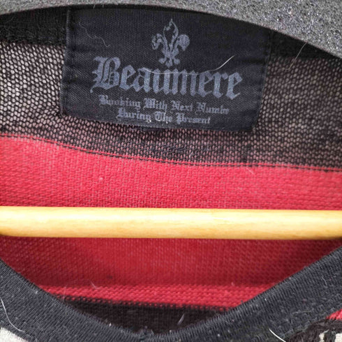 Beaumere Y2K 英字プリント Vネック ラメニット メンズ JPN:M