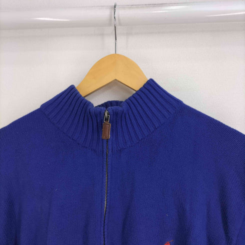 ポロバイラルフローレン Polo by RALPH LAUREN 90S ポニー刺繍 ハーフジップ ニット メンズ XXL
