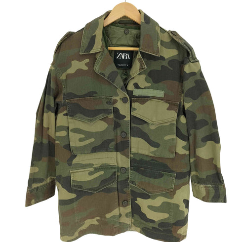ザラ ZARA キルト ライナー付き 迷彩 カモフラ ワークジャケット メンズ import:S