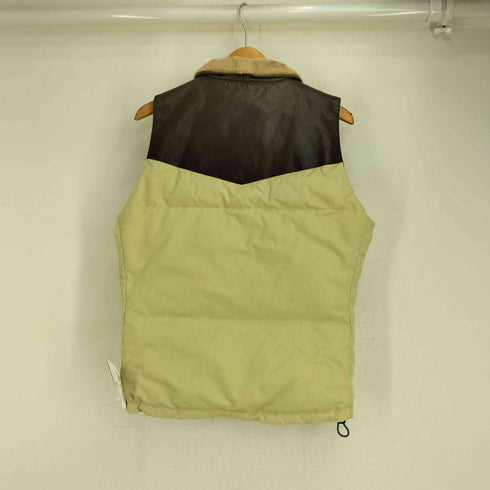 ファクトタム FACTOTUM ナイロンカウレザー切替 ファー付きリバーシブルダウンベスト メンズ JPN:46