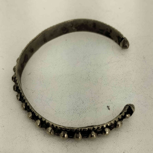 ウォータービーズデザイン シルバー バングル メンズ