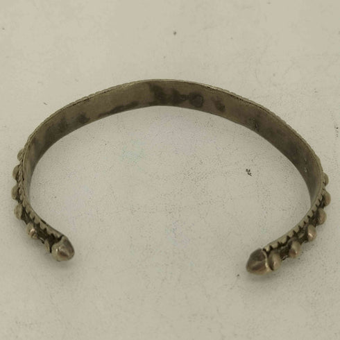 ウォータービーズデザイン シルバー バングル メンズ