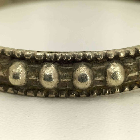 ウォータービーズデザイン シルバー バングル メンズ