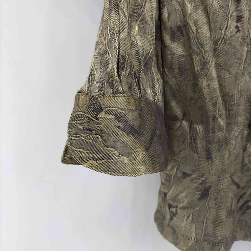 LINDSEY BLAKE PETITES スタンドカラー エポレット 総柄ミリタリーシャツ レディース 6