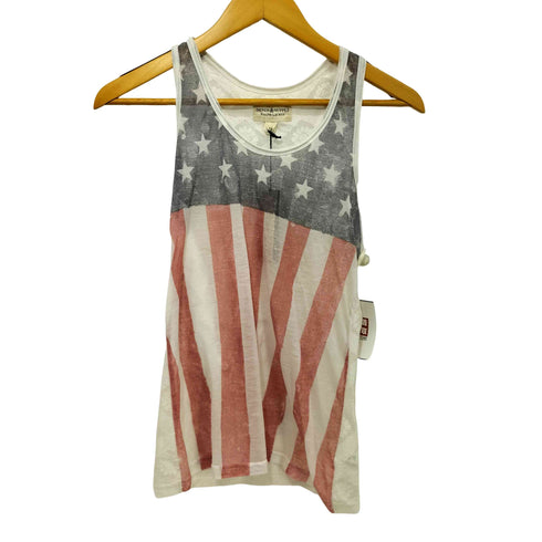 デニムアンドサプライ ラルフローレン DENIM & SUPPLY RALPH LAUREN 星条旗柄 レース切替 タンクトップ レディース XXS