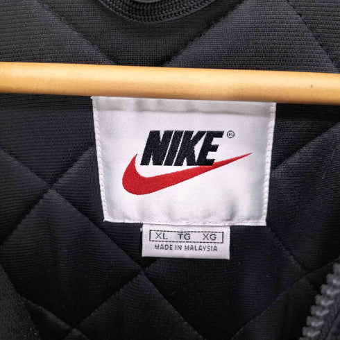 ナイキ NIKE 90-00s 白タグ スウッシュ刺繍 裏地キルティング 中綿パファージャケット メンズ XL