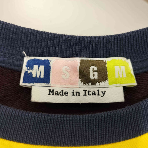 エムエスジーエム MSGM マルチカラー ボーダー ラグラン スウェット レディース import:XS