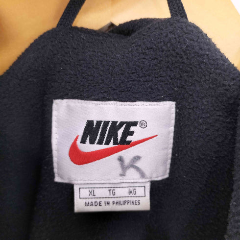 ナイキ NIKE 90-00s 白タグ フロントデザイン ジップアップ ナイロンジャケット メンズ XL