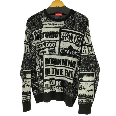 シュプリーム Supreme 17SS NEWSPRINT SWEATER メンズ