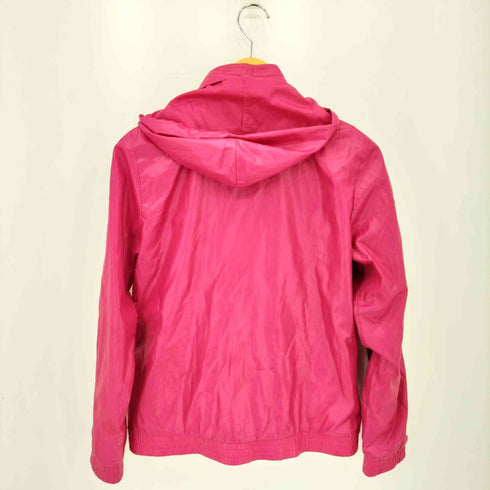 アディダス adidas ロゴ刺繍 裏地メッシュ 3ストライプ フーデッドジャケット レディース import:L