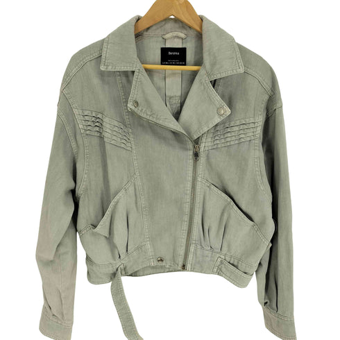 ベルシュカ BERSHKA デニム ダブル ライダースジャケット レディース M-L