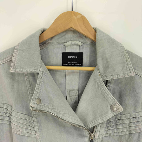 ベルシュカ BERSHKA デニム ダブル ライダースジャケット レディース M-L