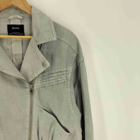 ベルシュカ BERSHKA デニム ダブル ライダースジャケット レディース M-L