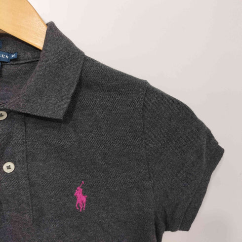 ラルフローレン RALPH LAUREN ポニー刺繍 スキニーフィット ポロシャツ レディース import:XS